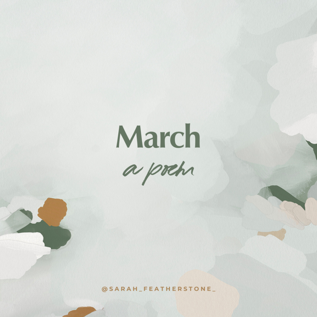 A poem for March 2021